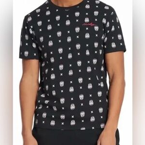Hurley Surf Company Sugar Skull Calavera Black Mens T-Shirt Size M